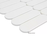 Bianco Glossy Ellipse 12 in. x 12 in. Glass Mesh-Mounted Mosaic Wall Tile by MSI